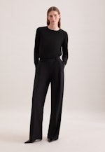 Un pull fin en tricot en laine et soie in Noir |  Seidensticker Onlineshop