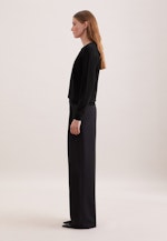 Un pull fin en tricot en laine et soie in Noir |  Seidensticker Onlineshop