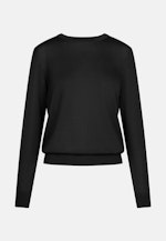 Feinstrickpullover aus Wolle und Seide in Schwarz |  Seidensticker Onlineshop