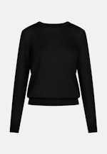 Un pull fin en tricot en laine et soie in Noir |  Seidensticker Onlineshop