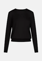 Feinstrickpullover aus Wolle und Seide in Schwarz |  Seidensticker Onlineshop