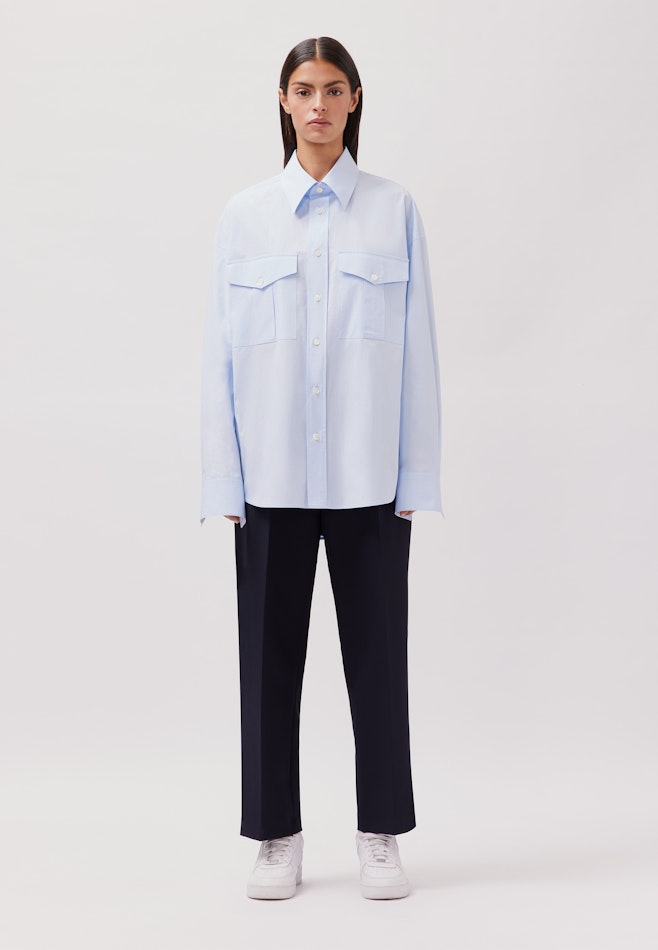 Regular Chemise Uni dans Bleu Clair | Boutique en ligne Seidensticker