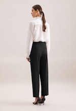 Schmale Hose mit Bügelfalten aus einer Wollmischung in Schwarz |  Seidensticker Onlineshop