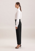 Schmale Hose mit Bügelfalten aus einer Wollmischung in Schwarz |  Seidensticker Onlineshop