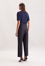 Schmale Hose mit Bügelfalten aus einer Wollmischung in Dunkelblau |  Seidensticker Onlineshop