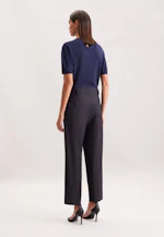 Slim trousers with creases made of wool-blend in Dunkelblau |  Seidensticker Onlineshop