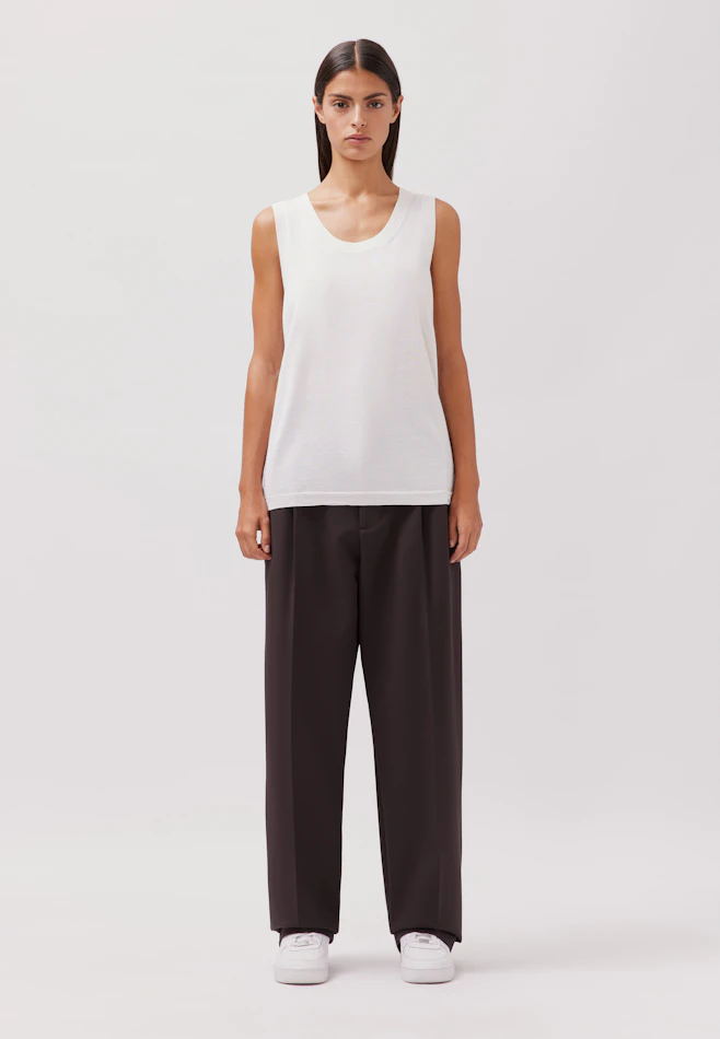 Tank-Top aus Merino/Seide dans Blanc | Boutique en ligne Seidensticker