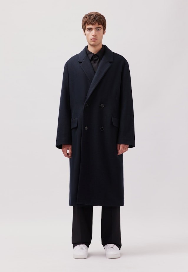 Oversized Mantel Uni in Schwarz |  Seidensticker Onlineshop