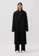 Oversized Mantel aus japanischem Wollmix in Noir |  Seidensticker Onlineshop