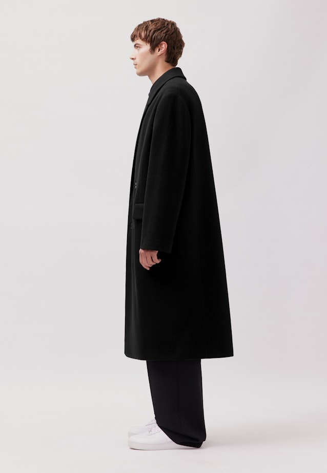 Oversized Mantel Uni in Schwarz |  Seidensticker Onlineshop