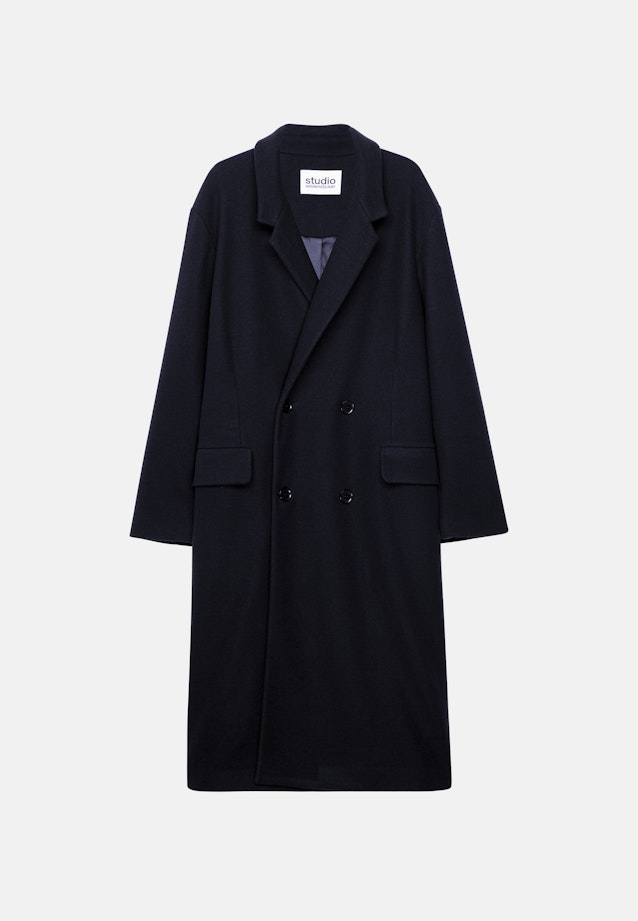 Oversized Mantel Uni in Schwarz |  Seidensticker Onlineshop