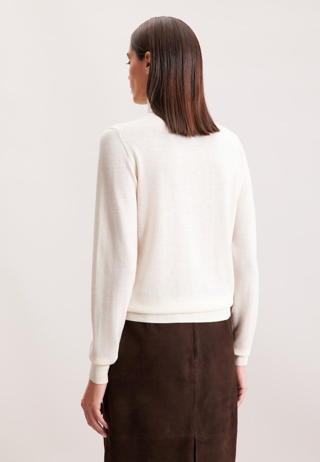 Leichter Rollkragenpullover aus Wolle und Seide in Ecru | Seidensticker Onlineshop