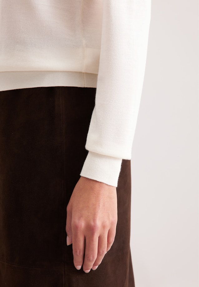 Leichter Rollkragenpullover aus Wolle und Seide in Ecru |  Seidensticker Onlineshop