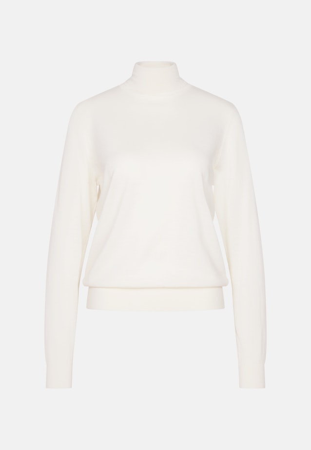 Leichter Rollkragenpullover aus Wolle und Seide in Ecru |  Seidensticker Onlineshop