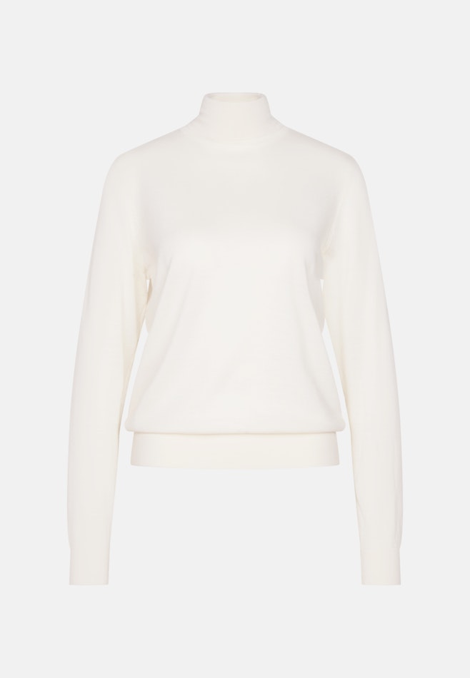 Leichter Rollkragenpullover aus Wolle und Seide in Ecru | Seidensticker Onlineshop