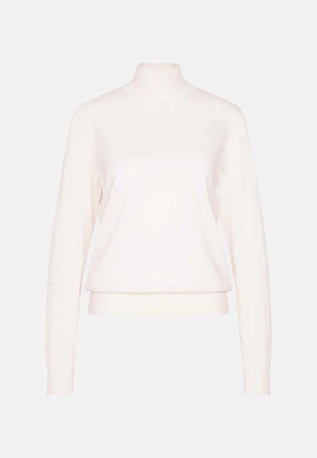 Pull léger en laine et en soie à col roulé in Ecru |  Seidensticker Onlineshop
