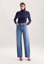 Leichter Rollkragenpullover aus Wolle und Seide in Dunkelblau |  Seidensticker Onlineshop