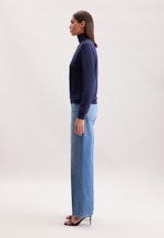 Leichter Rollkragenpullover aus Wolle und Seide in Dunkelblau |  Seidensticker Onlineshop