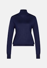 Leichter Rollkragenpullover aus Wolle und Seide in Dunkelblau |  Seidensticker Onlineshop