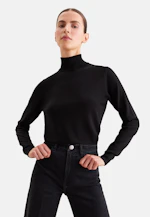Lightweight wool and silk turtleneck sweater in Schwarz |  Seidensticker Onlineshop