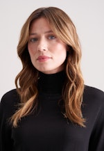 Leichter Rollkragenpullover aus Wolle und Seide in Schwarz |  Seidensticker Onlineshop