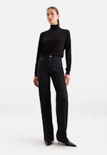 Lightweight wool and silk turtleneck sweater in Schwarz |  Seidensticker Onlineshop