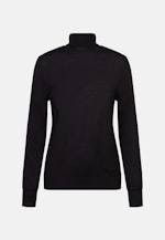 Leichter Rollkragenpullover aus Wolle und Seide in Schwarz |  Seidensticker Onlineshop