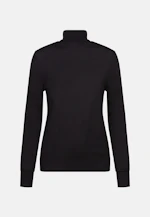 Lightweight wool and silk turtleneck sweater in Schwarz |  Seidensticker Onlineshop