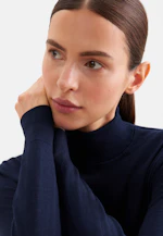 Lightweight wool and silk turtleneck sweater in Dunkelblau |  Seidensticker Onlineshop
