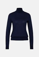 Lightweight wool and silk turtleneck sweater in Dunkelblau |  Seidensticker Onlineshop