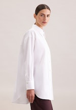 Oversized Hemdbluse mit tiefer Passe in Weiß |  Seidensticker Onlineshop