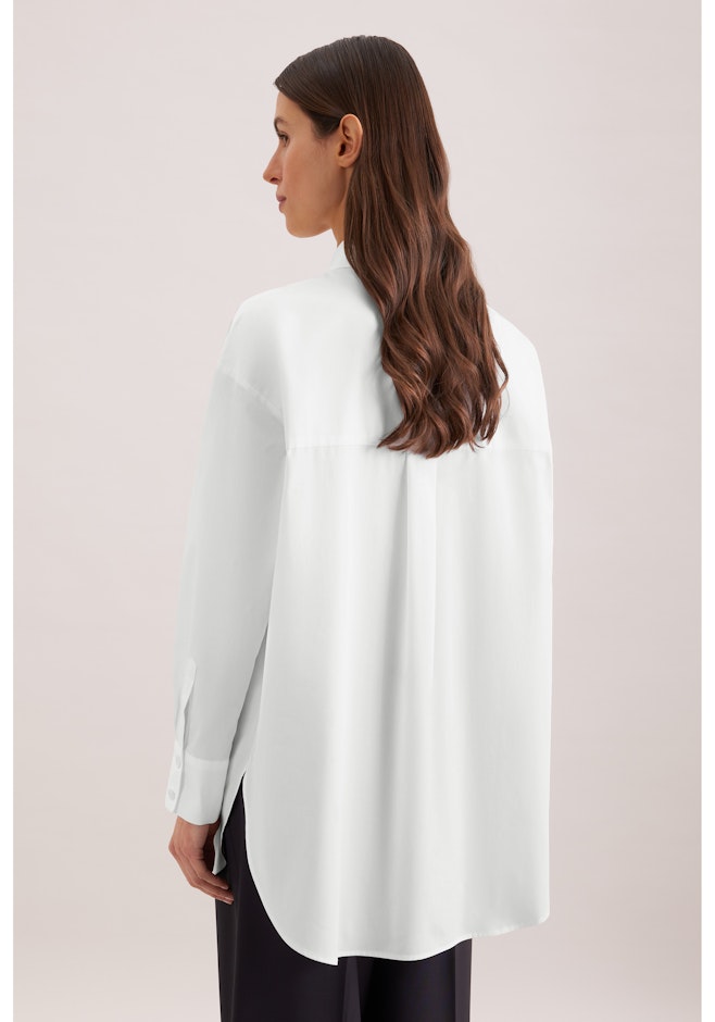 Chemise blouse oversize avec empiècement bas dans Blanc | Boutique en ligne Seidensticker