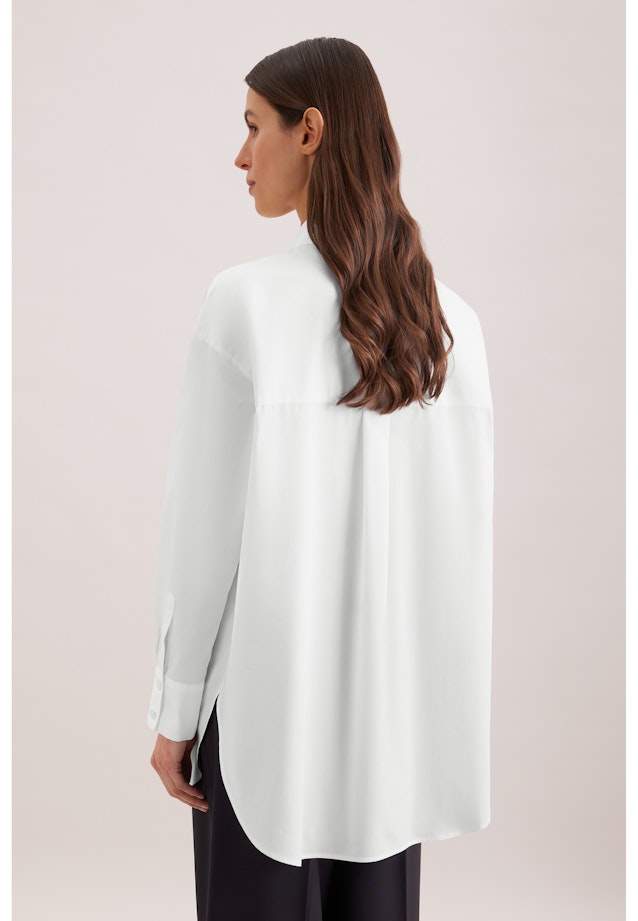 Oversized Hemdbluse mit tiefer Passe in White |  Seidensticker Onlineshop