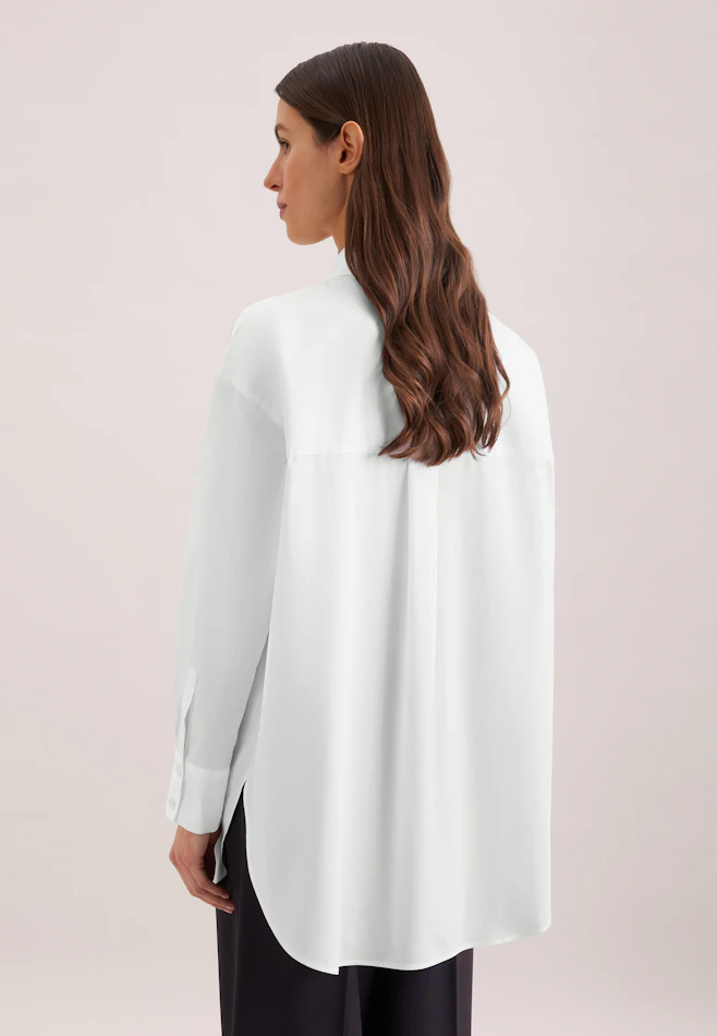 Chemise blouse oversize avec empiècement bas dans Blanc | Boutique en ligne Seidensticker
