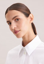 Oversized Hemdbluse mit tiefer Passe in Weiß |  Seidensticker Onlineshop