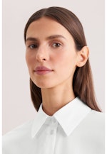 Oversized Hemdbluse mit tiefer Passe in Weiß |  Seidensticker Onlineshop