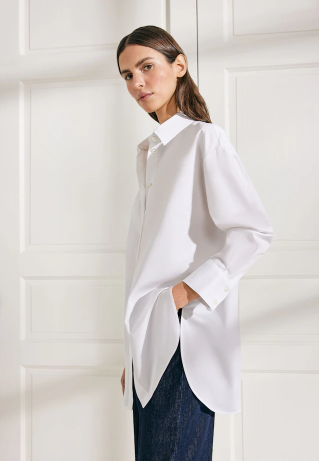 Chemise blouse oversize avec empiècement bas in Blanc |  Seidensticker Onlineshop