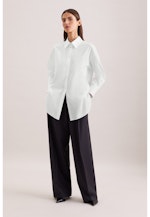 Oversized Hemdbluse mit tiefer Passe in White |  Seidensticker Onlineshop