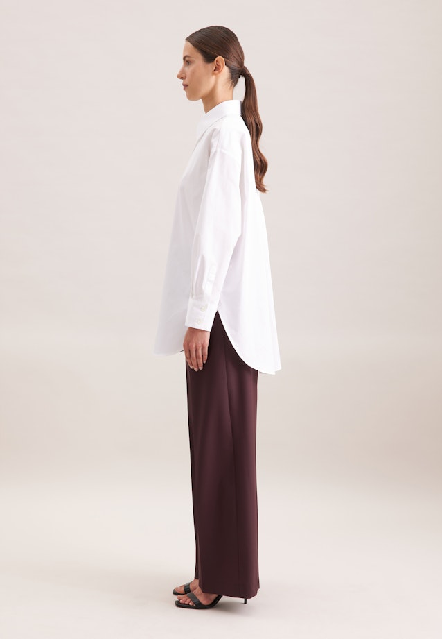 Oversized Hemdbluse mit tiefer Passe in Weiß |  Seidensticker Onlineshop