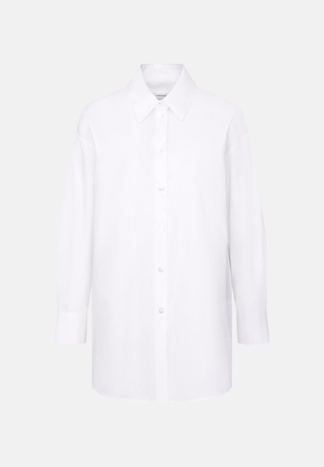 Oversized Hemdbluse mit tiefer Passe in Weiß |  Seidensticker Onlineshop