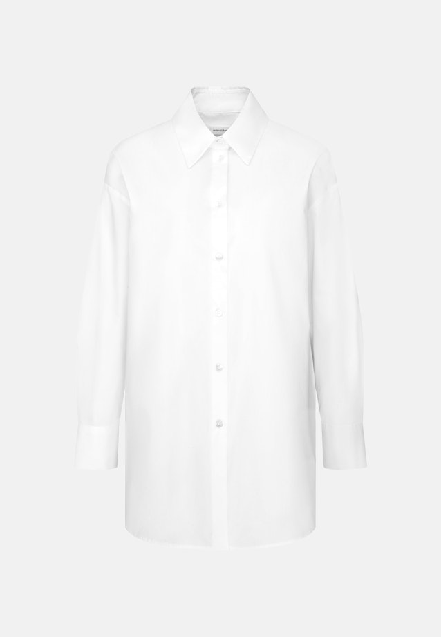 Oversized Hemdbluse mit tiefer Passe in White |  Seidensticker Onlineshop