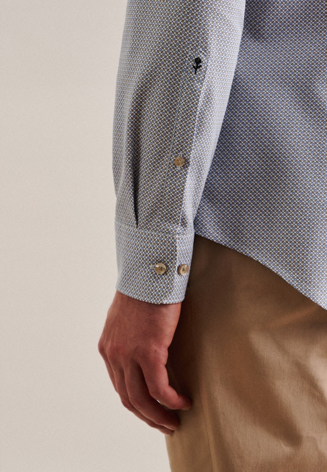 Slim Business Hemd Druck in Braun |  Seidensticker Onlineshop