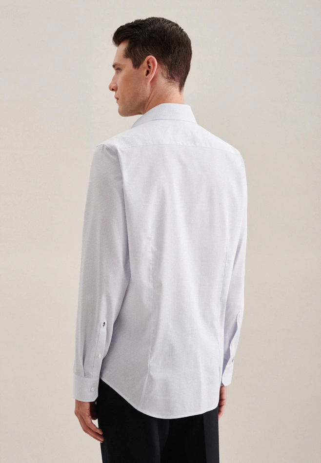 Slim Performance-Hemd Druck in Hellblau | Seidensticker Onlineshop