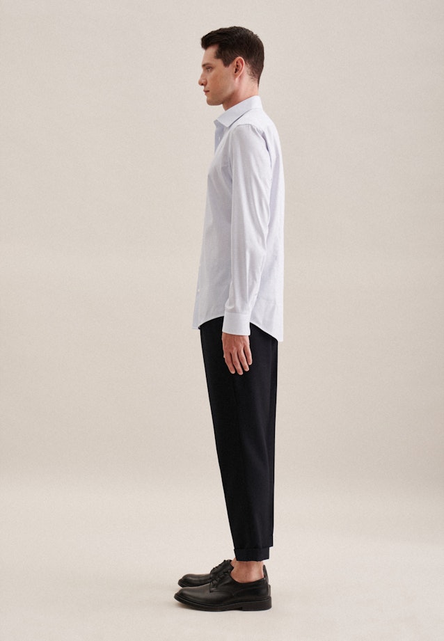 Slim Performance shirt Print in Light Blue |  Seidensticker Onlineshop