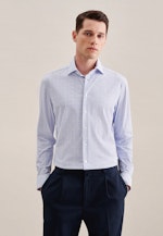 Slim Performance-Hemd Druck in Hellblau |  Seidensticker Onlineshop