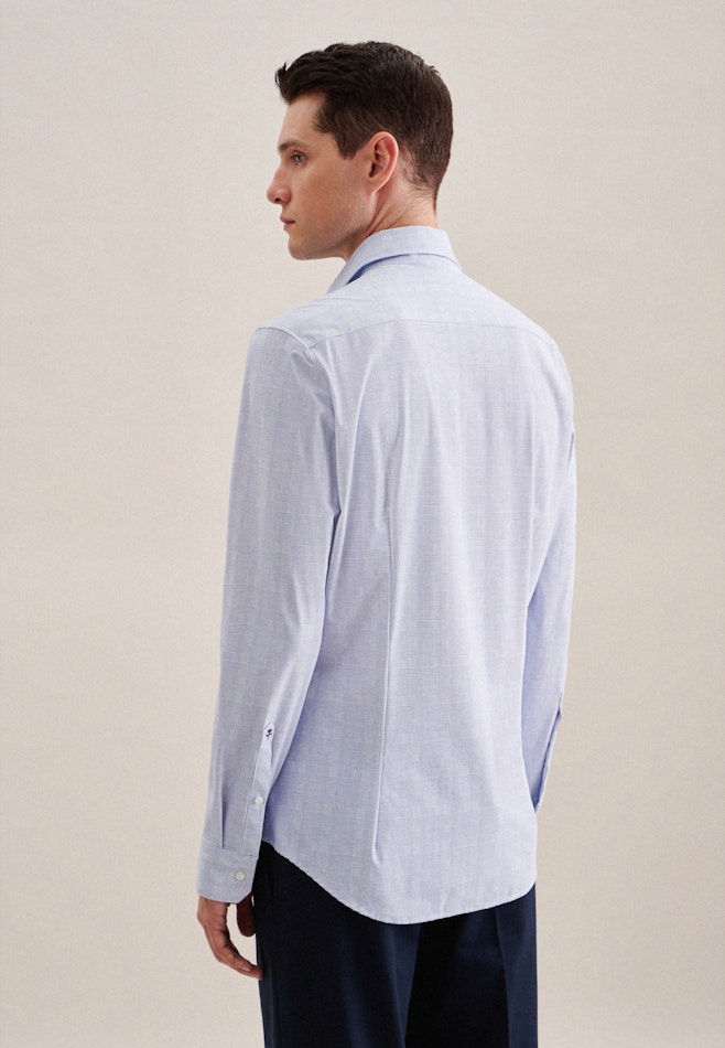 Slim Performance-Hemd Druck in Hellblau | Seidensticker Onlineshop