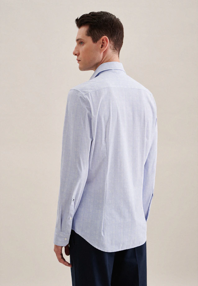 Slim Performance-Hemd Druck in Hellblau |  Seidensticker Onlineshop