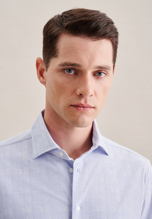 Slim Performance-Hemd Druck in Hellblau |  Seidensticker Onlineshop