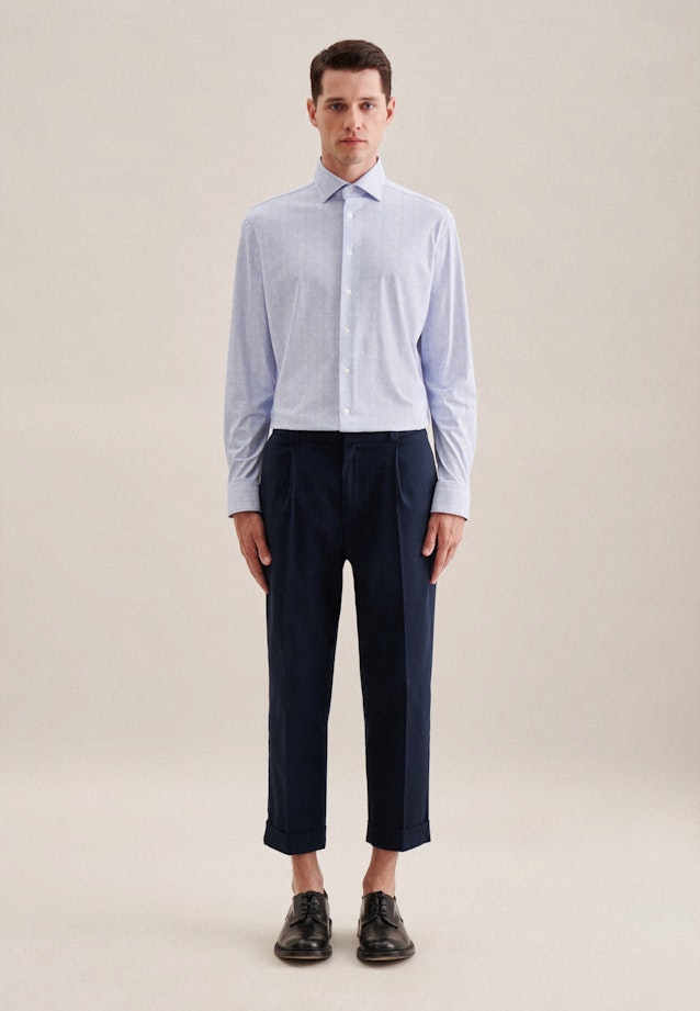 Slim Performance-Hemd Druck in Hellblau |  Seidensticker Onlineshop