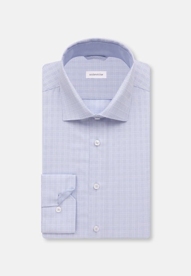 Slim Performance-Hemd Druck in Hellblau | Seidensticker Onlineshop